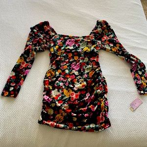 Wild fable velvet mini ruched dress